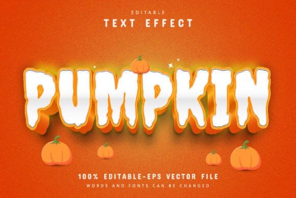 Bring Autumn to Your Design with the Orange Pumpkin 3D Text Effect