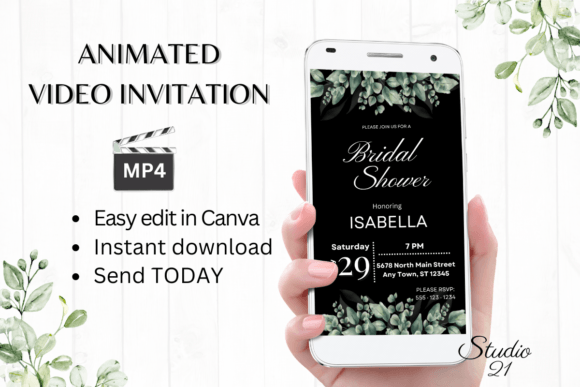 Classic Bridal Shower Invite W4409: Your Digital Template Guide