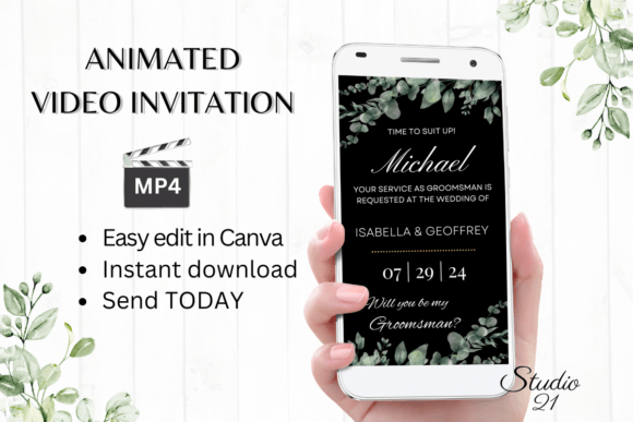 Classic Groomsman Proposal W3403GM: A Timeless Script for Modern Invites
