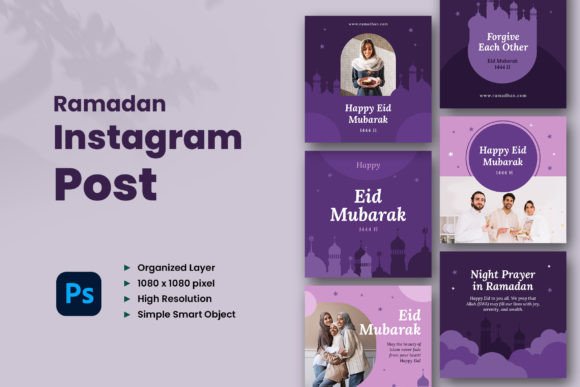 Eid Mubarak Instagram Post: Modern Elegance for Your Feed