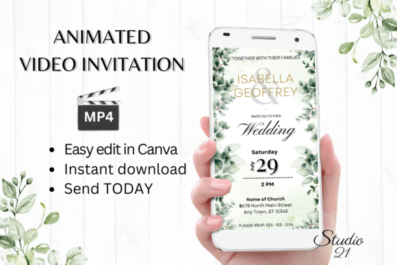 Elevate Your Event: The Digital Appeal of Classic Wedding Invitation W8404