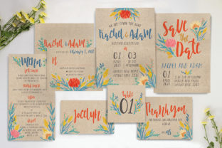 Summer Floral Wedding Invitation Suite: Sweet, Bright & Rustic