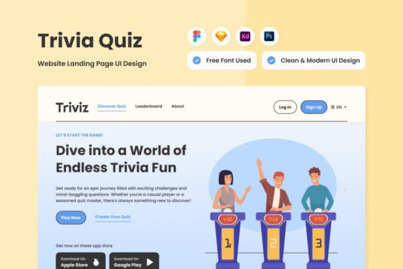 Triviz - Trivia Quiz Landing Page V2: A Designer's Deep Dive