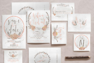 Wreath & Flower Wedding Invitation Suite: A Rustic Floral Dream